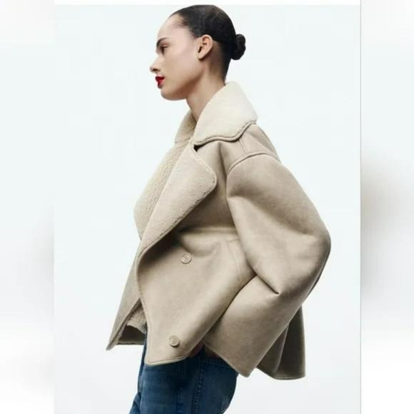 ZARA RELAXED DOUBLE FACED JACKET ZW COLLECTION - Picture 5 of 11